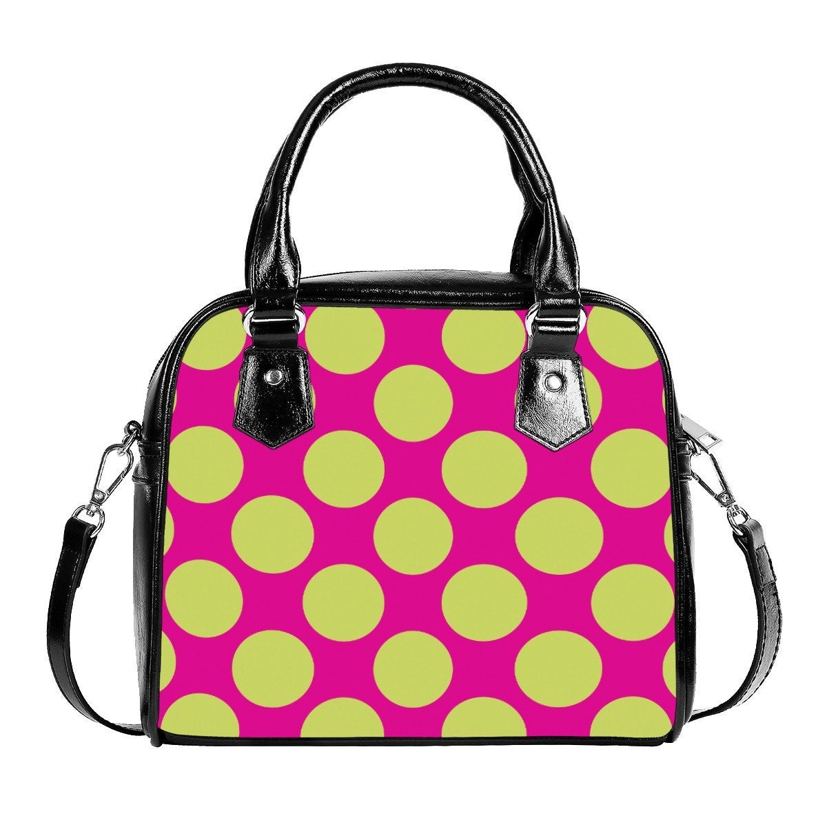 Polk Dot Print Handbag With Coin Purse Retro Shell Crossbody Bag Top Handle  Shoulder Bag For Women, Free Shipping, Free Returns