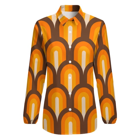 Groovy Blouse, 60s 70s Style Shirt, Retro Top, Women's 70s Inspired Top, Hippie Top, 70s Style Blouse, Mod Orange Top, Groovy Top Women - Etsy Groovy Blouse, 60s 70s Style Shirt, Retro Top, Women's 70s Inspired Top, Hippie Top, 70s Style Blouse, Mod Orange Top, Groovy Top Women - Etsy