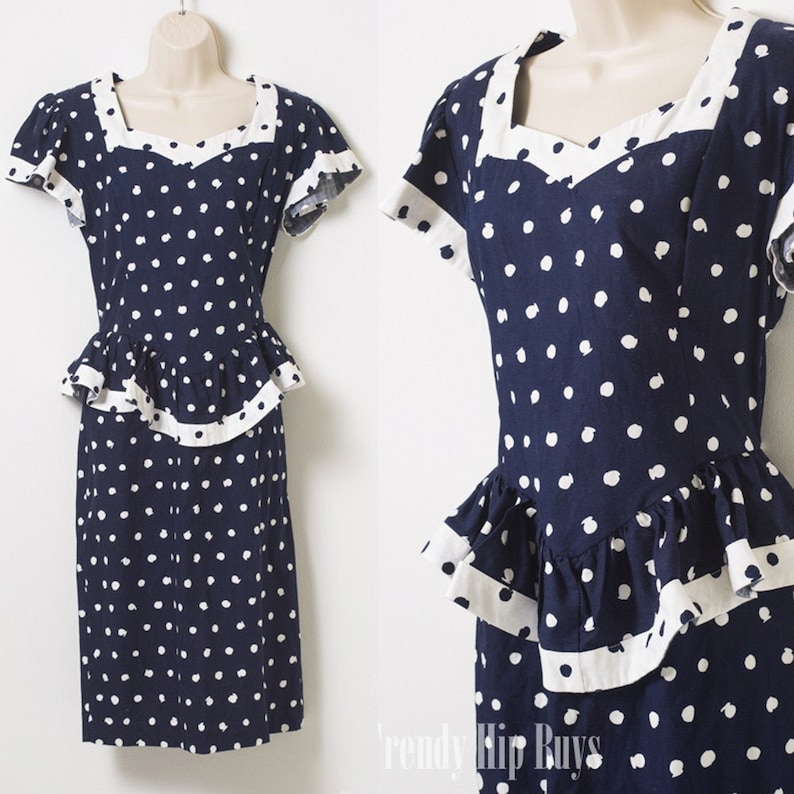 polka dot dress 80s