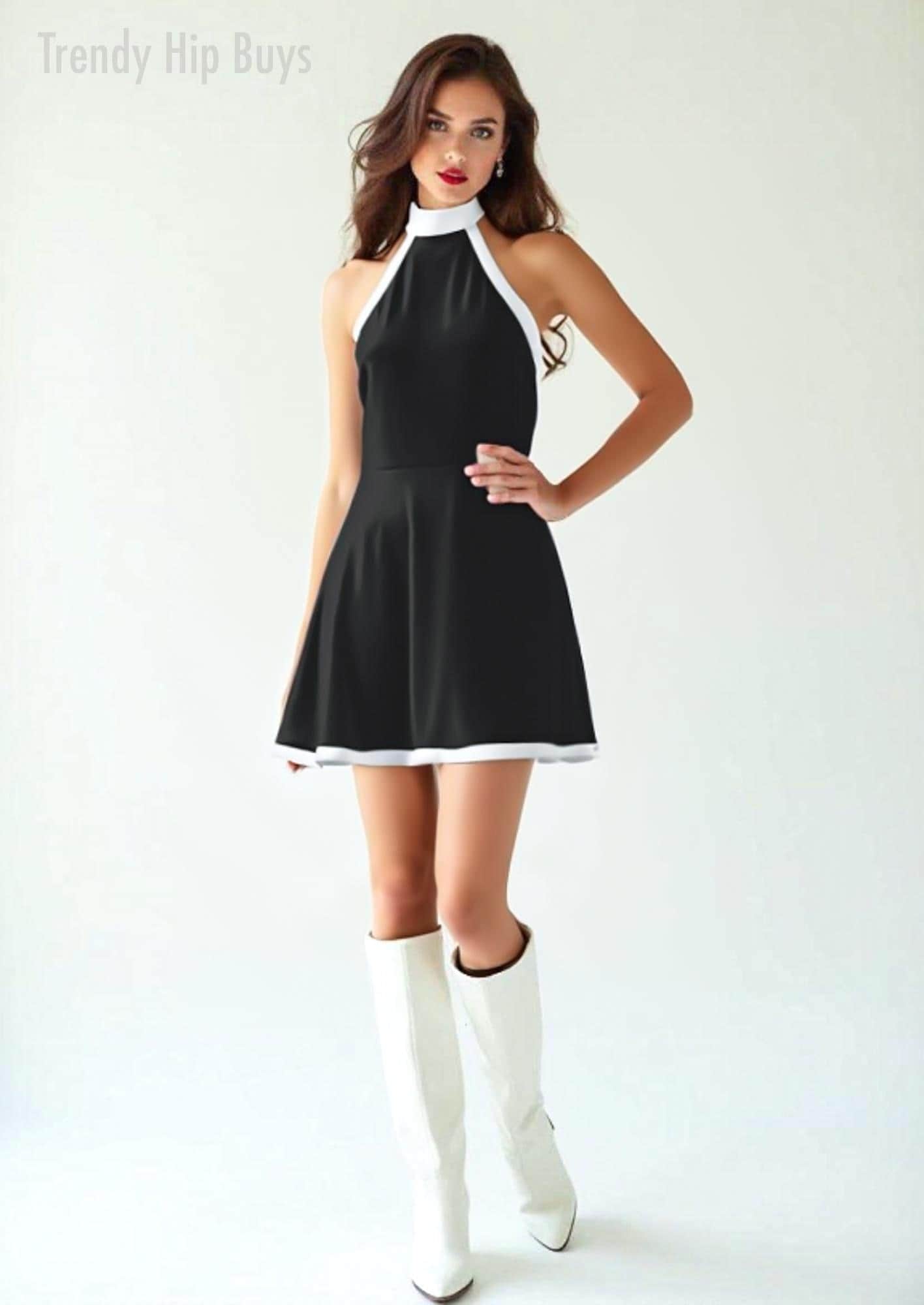 blue dress for baby girl 1960s Mini Dress Velvet Sequin Black Mod S – Deja Vintage Boutique main image 0