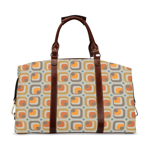 Mid Century Modern Travel Bag Geometric Retro Duffel Bag Flight Bag Waterproof Travel Bag Carry on Flight Bag Weekender Bag Cloth Bag Etsy Ireland