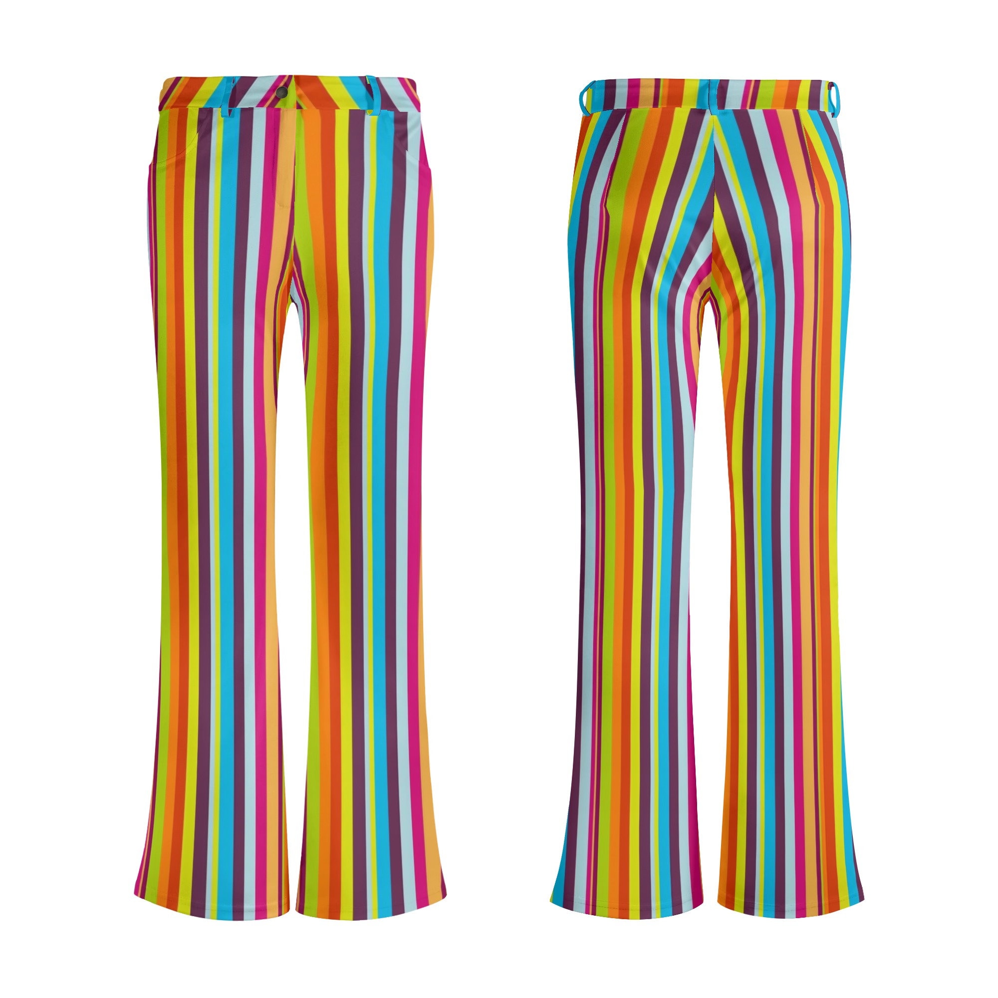 Disco Pants, Funky Pants, 70s Style Groovy Stripe Pants, 70s