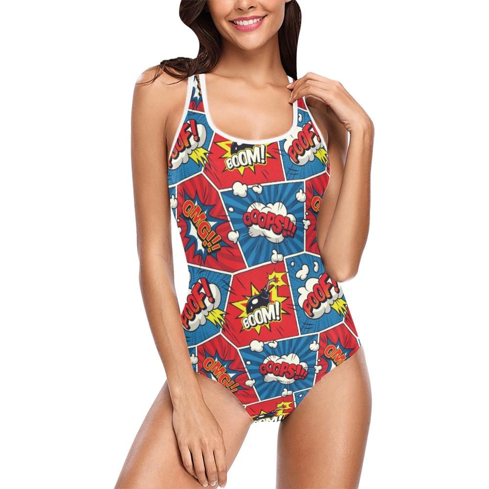 Discover Pop Art Swimsuit, Cartoon Swimsuit, Womens Summer Outfit