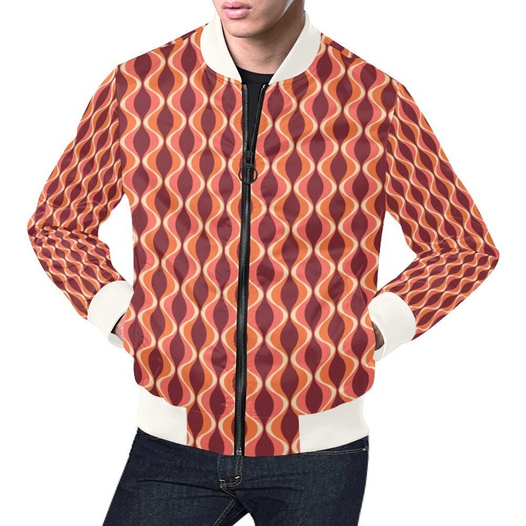 Bomber Jacket Men, 70s Bomber Jacket Men, 70s Style Bomber Jacket ...
