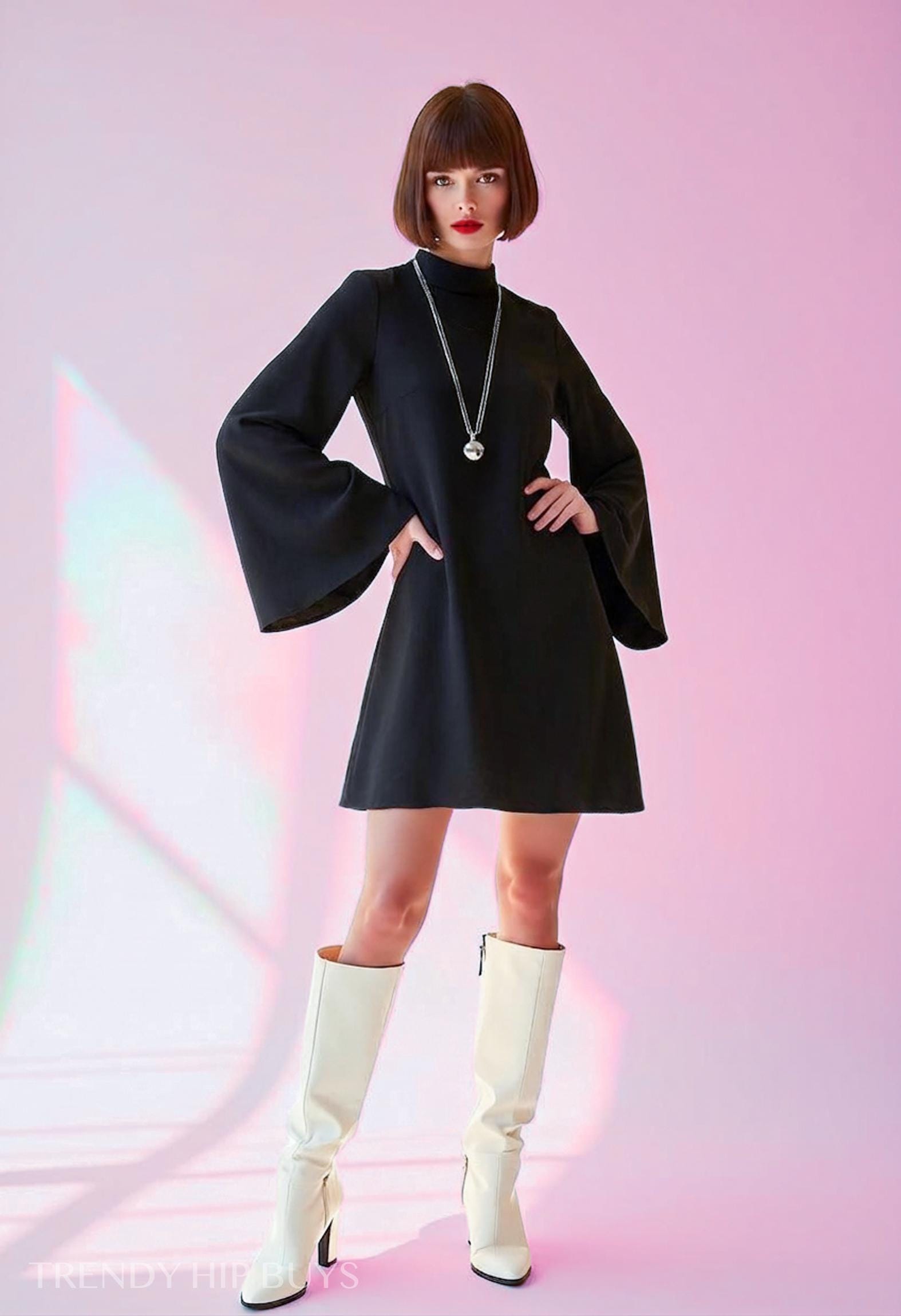 70s Black Dress