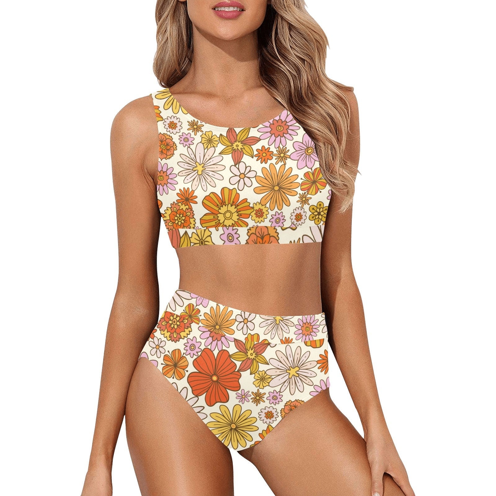 two piece tube top swimsuit