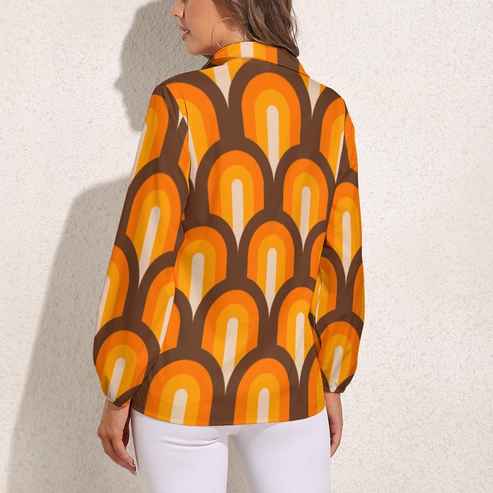 Groovy Blouse, 60s 70s Style Shirt, Retro Top, Women's 70s Inspired Top, Hippie Top, 70s Style Blouse, Mod Orange Top, Groovy Top Women - Etsy Groovy Blouse, 60s 70s Style Shirt, Retro Top, Women's 70s Inspired Top, Hippie Top, 70s Style Blouse, Mod Orange Top, Groovy Top Women - Etsy