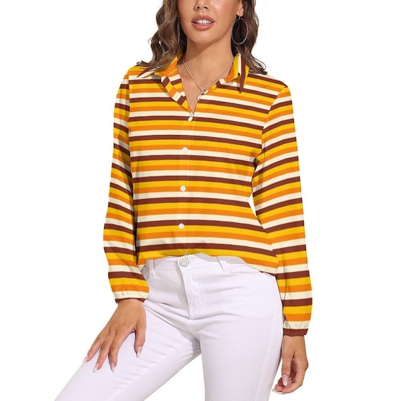 Orange and Brown 70's Groovy Shirt Orange and Brown 70's Groovy Shirt