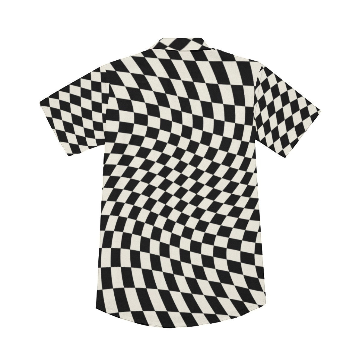 Black Checker Shirt Men, Black and White Checker Top Men Black Checker Shirt Men, Black and White Checker Top Men