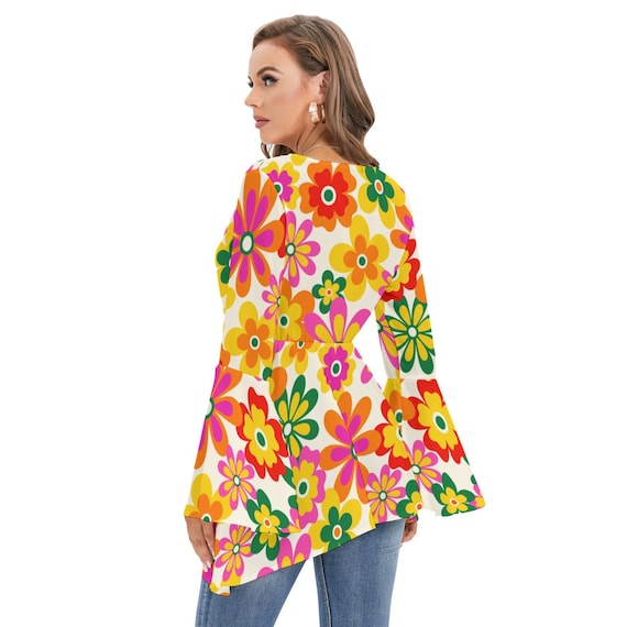 70s Style Top, 70s Style Blouse Women, Hippie Blouse, Hippie 70s Style Top, 70s Style Blouse Women, Hippie Blouse, Hippie