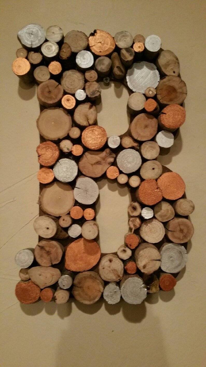 Wood Slice / Tree Branch Letters and Numbers Etsy