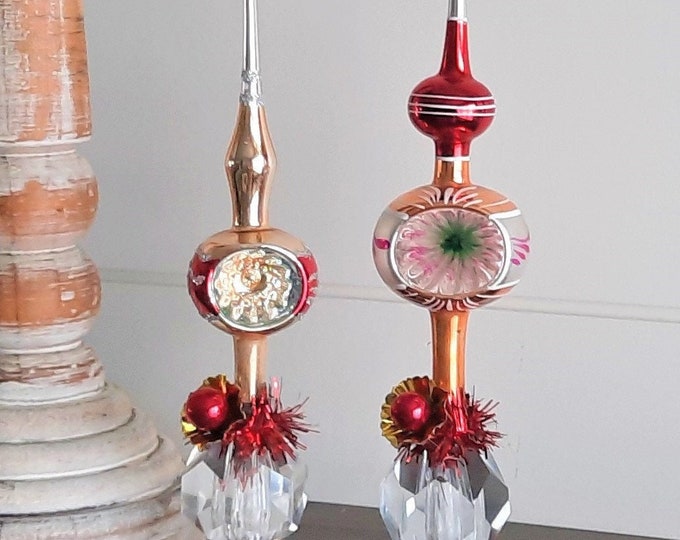 Vintage Mercury Glass Tree Topper Finial Christmas Decoration Etsy