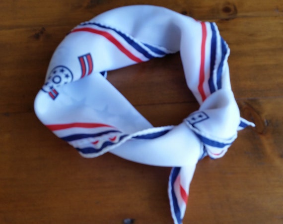 VINTAGE PATRIOTIC SCARVES Set of Two Scarves Naut… - image 2