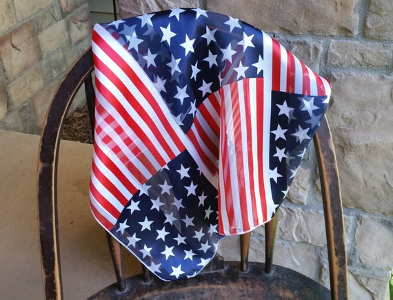 VINTAGE PATRIOTIC SCARVES Set of Two Scarves Naut… - image 5