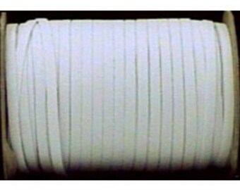 White Rubber Elastic: 1/4 Inch, 10 Yards - Strong Stretch