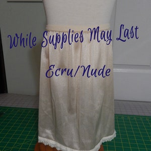 YEAHDOR Womens Floral Lace Waistband Underskirt Soft Half Slips Dress High  Waist Side Slit Underskirt Nude S 