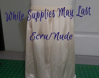 Girls HALF SLIP -  Ecru Tricot - Girls Nude Half Slip Dress Slip - Little Girls Half Slip Sizes 2T up to Size 16 - Lingerie - Made in USA