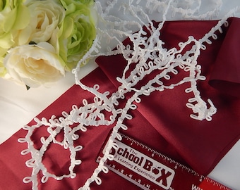 Bright White Bridal Elastic Loop Trim - 3/8" Loops
