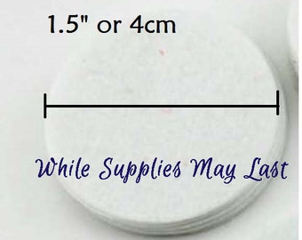 Ivory Non-Woven Fabric Circles: 1.5" Flower DIY Accessories (200 pc)
