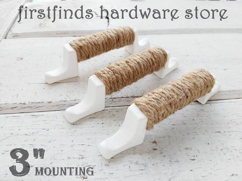 Rope Handles Nautical Drawer Pull Shabby Chic Coastal Beach image 0