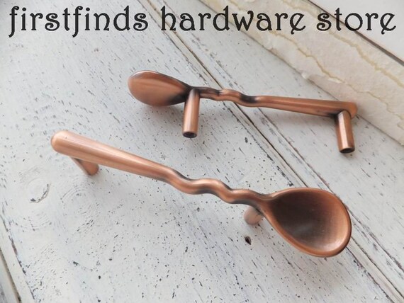 Copper Cabinet Handles Kitchen Cupboard Door Hardware Pantry Etsy