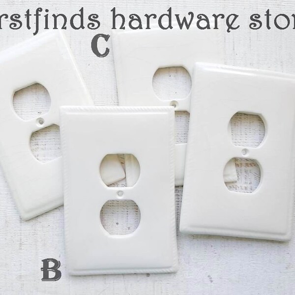 Vintage Ceramic Plug Cover Etsy