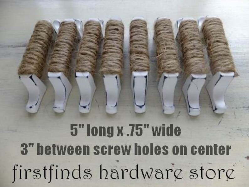 Sets Of 10 White Nautical Beach Cabinet Door Hardware Etsy
