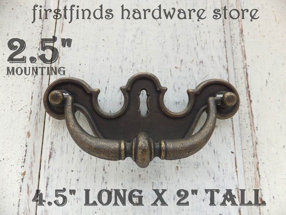Set Of 2 Original Drawer Pulls Key Hole Dresser Cabinet Etsy