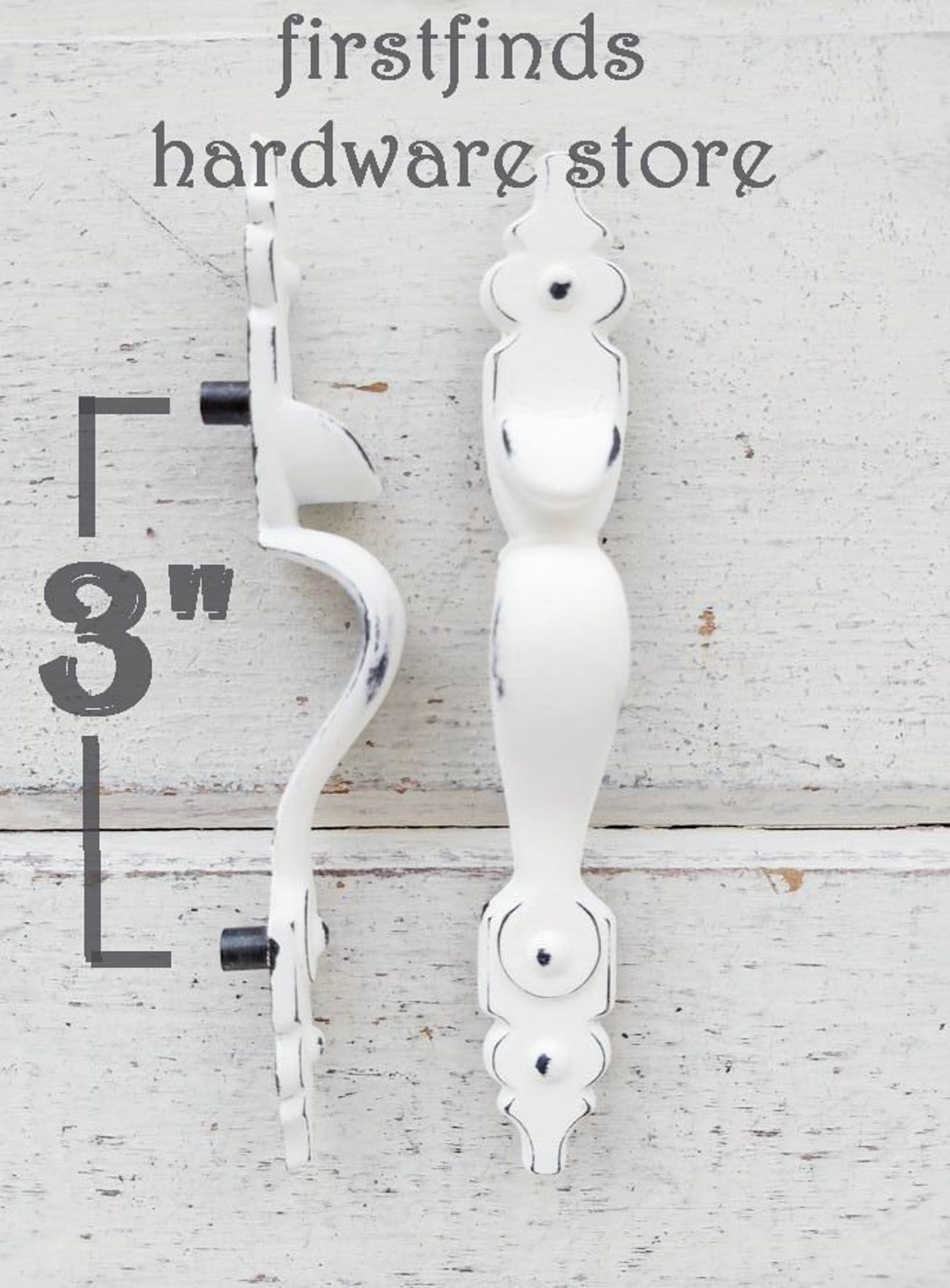 SETS OF 2 White Vertical Door Handles Kitchen Cabinet Pull | Etsy