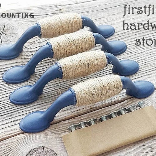 Brass Rope Drawer Pulls Rope Pulls Boho Drawer Pulls Etsy