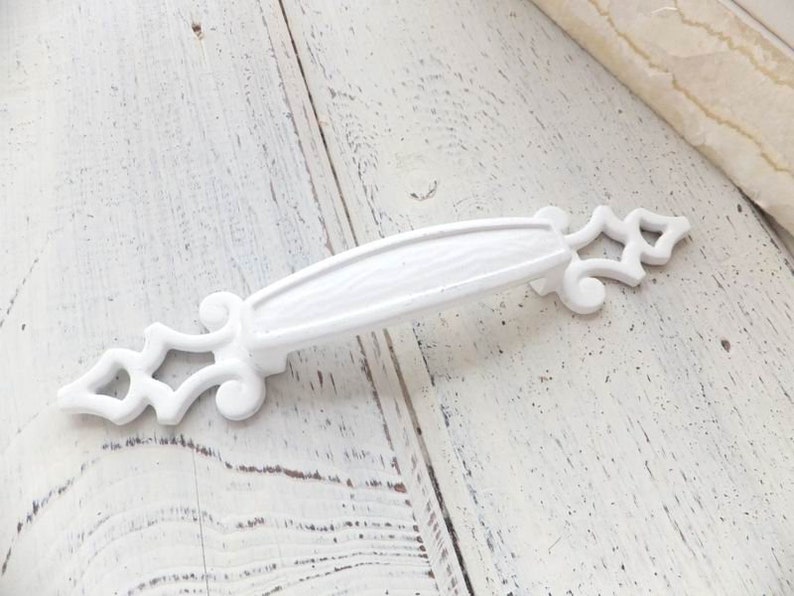 SETS OF 2 White Kitchen Pantry Handles Shabby Chic Door Pull Etsy