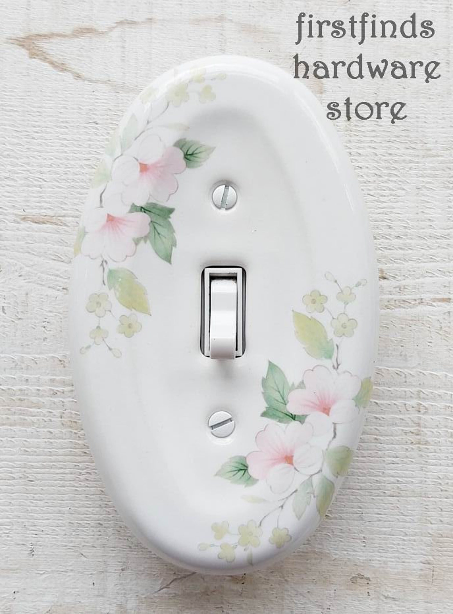 Ceramic Light Switch Plate Cottage Electrical Cover Cottage Etsy