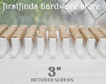 Lake House Rope Handles Seaside Rustic Beach Drawer Pull White Painted Cottage Cabinet Door Hardware Nautical Furniture 3inch Mount 30 AVAIL