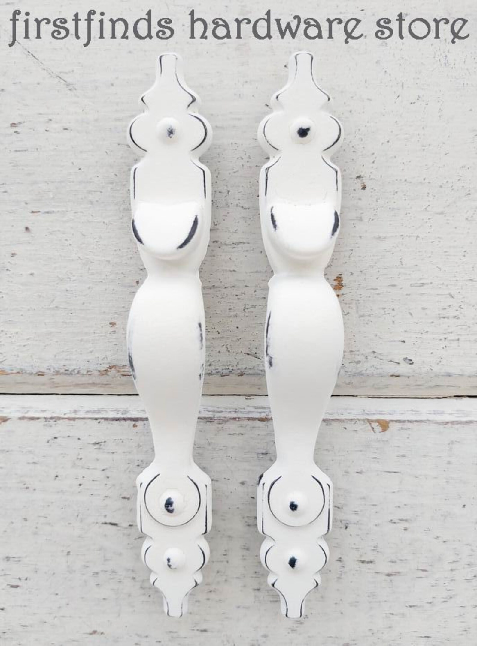 SETS OF 2 White Vertical Door Handles Kitchen Cabinet Pull | Etsy