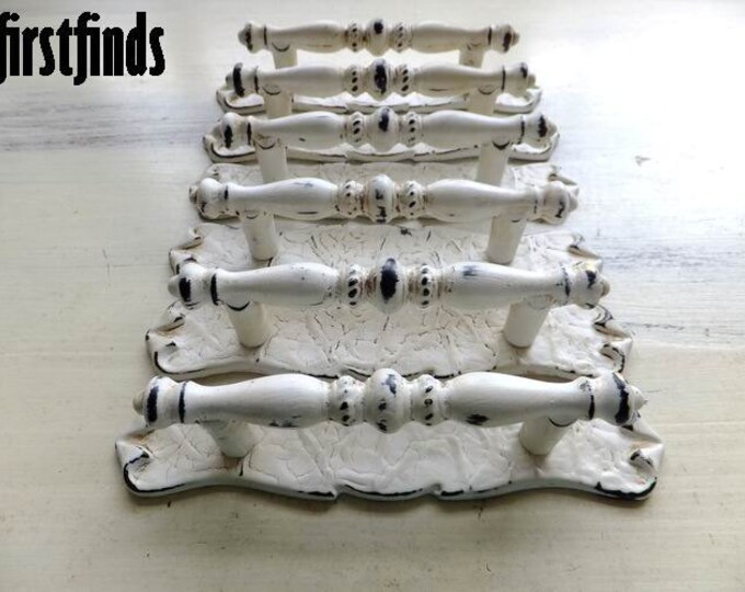6 Cottage Kitchen Cabinet Handles With Plates Shabby Chic - Etsy