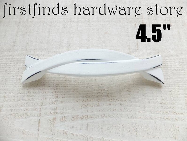 Drawer Pulls Shabby Chic White Handles Furniture Hardware Etsy