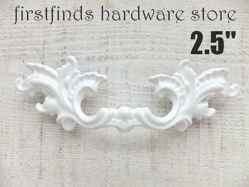 SETS OF 2 French Provincial Solid White Handle Shabby Chic image 0