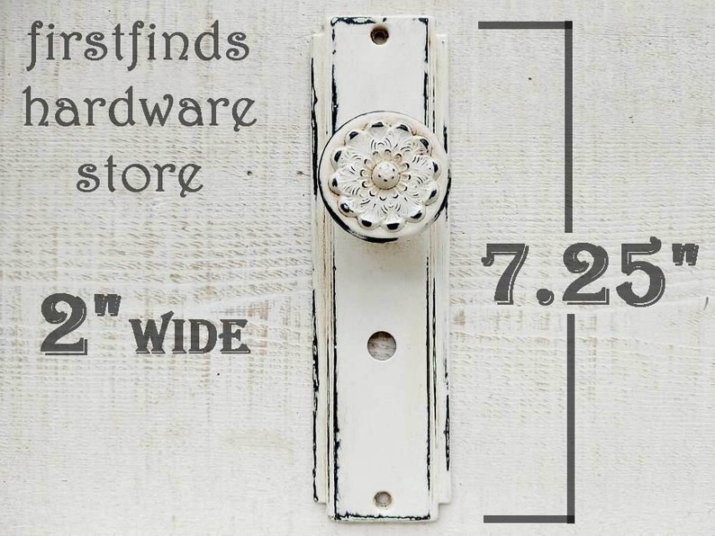 Unique Off-White Cabinet Door Pull Shabby Chic Farmhouse image 0