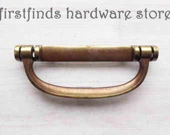 Drawer Swing Pulls Antiqued Bronze Patina Handles Dresser Mid-century French Furniture Hardware Painted White Screws Included 3inch 5 AVAIL