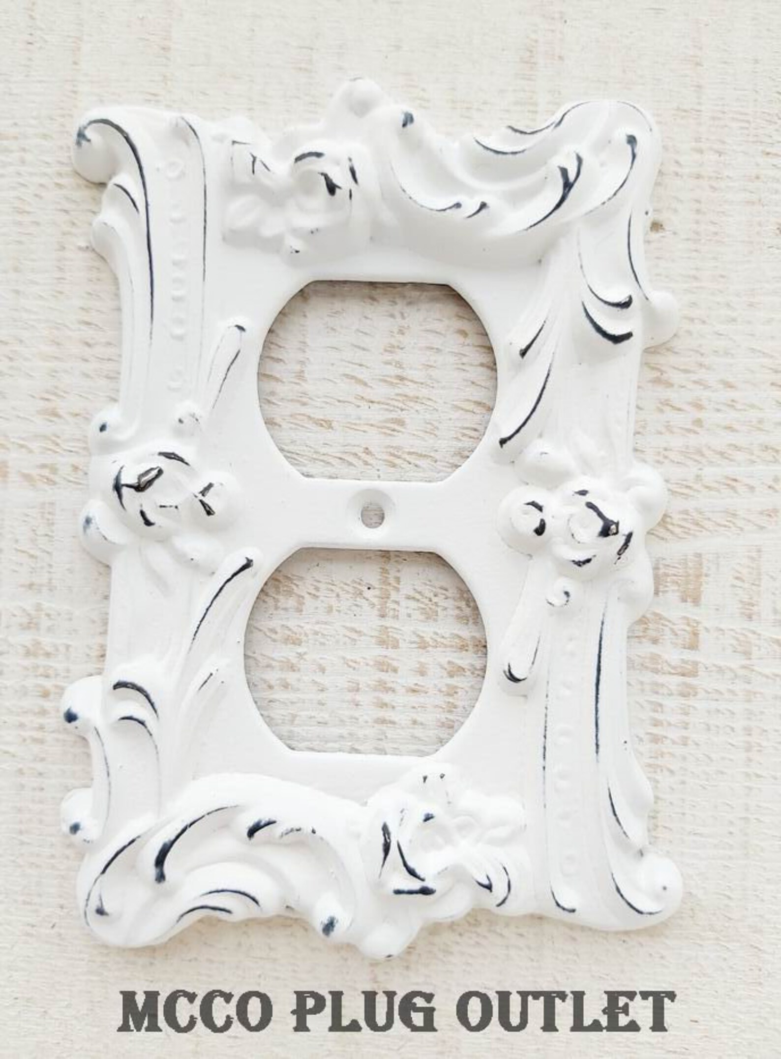 Shabby Chic White Light Switch French Farmhouse Vintage Rose Etsy