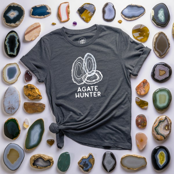 Agate Hunter T-shirt | Geology | Rock Lover Gift | Unisex Tee