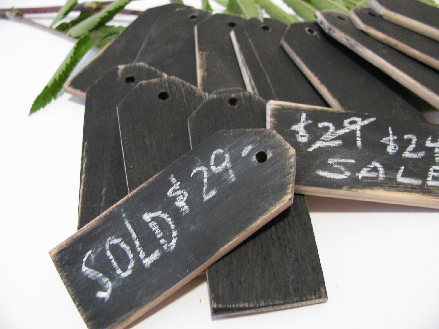 12 Wood price tags Chalkboard finish Reusable 1 1/4W x Etsy