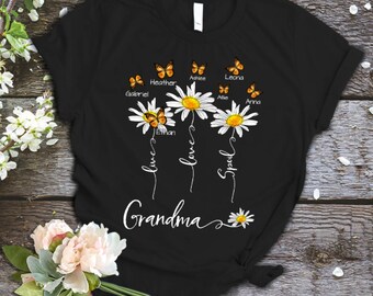 Personalized Grandma Flower Shirt 