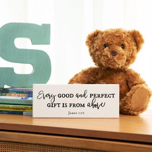James 1:17 Sign — Bible Verse Nursery Decor | Encouraging Scripture Art image 7