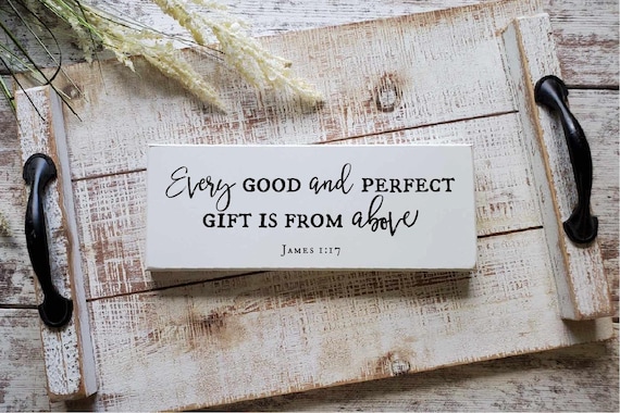 James 1:17 Sign | Bible Verse Nursery Art | Scripture Decor