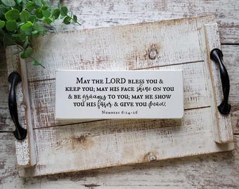 Numbers 6:24–26 — May the Lord Bless You & Keep You | Scripture Sign for Home