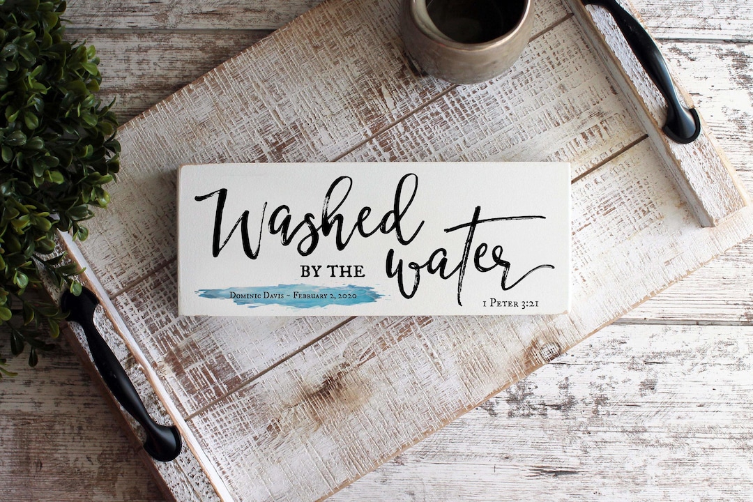 Personalized Baptism Wood Sign – 