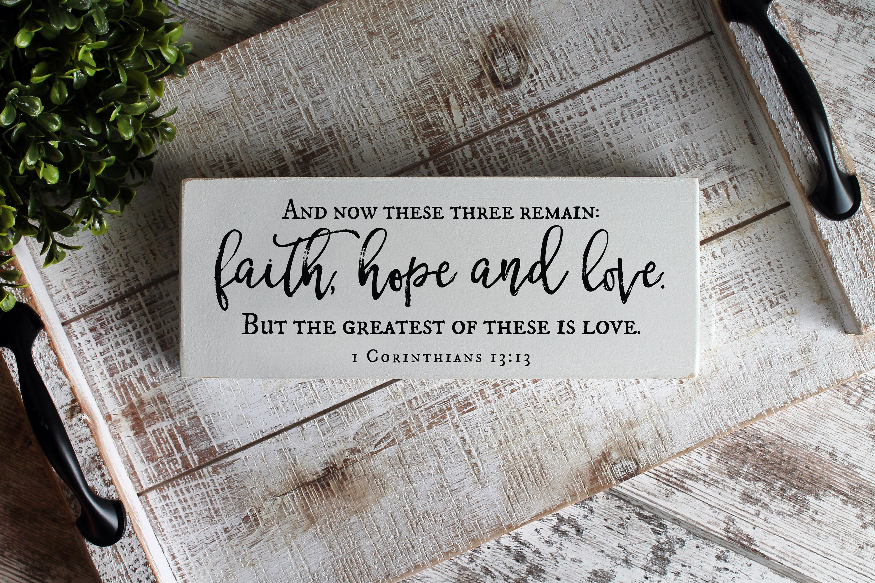 And Now These Three Remain: Faith, Hope and Love Bible Wall Quotes Decal, 1  - Pick 'n Save