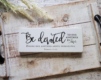 Romans 12:10 — Be Devoted to One Another | Christian Wedding Gift