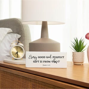 James 1:17 Sign | Bible Verse Nursery Art | Scripture Decor image 8